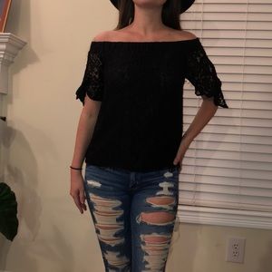 Off Shoulder Lace Blouse